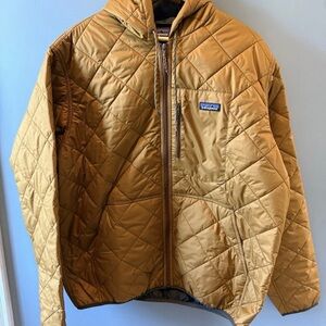 Patagonia Diamond Quilted Bomber Hoodie Men's Puffer Jacket shelter brown XL